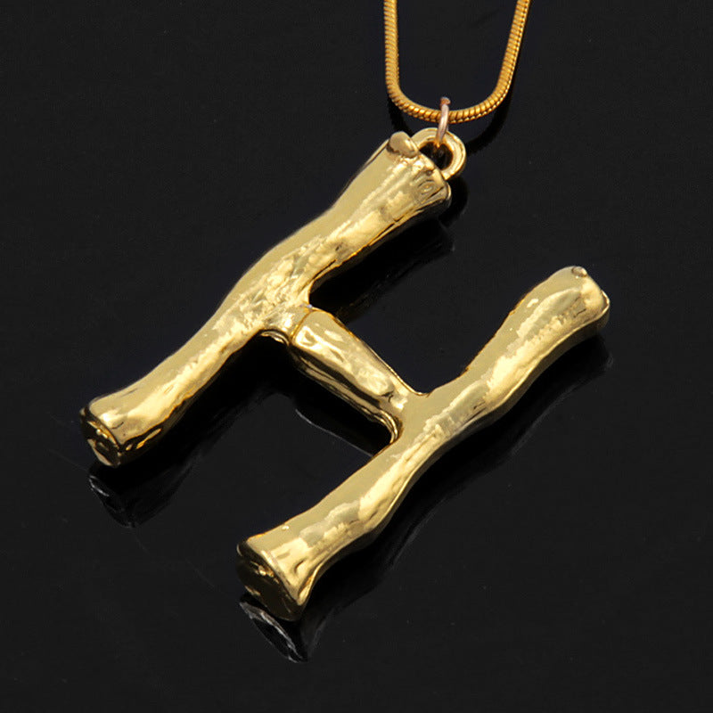 Wholesale Geometric Necklace Letter Short Clavicle Necklace Choker Necklace ACC-NE-Yiniao002