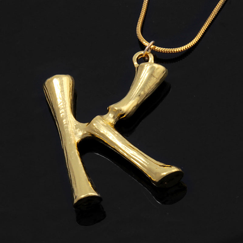 Wholesale Geometric Necklace Letter Short Clavicle Necklace Choker Necklace ACC-NE-Yiniao002