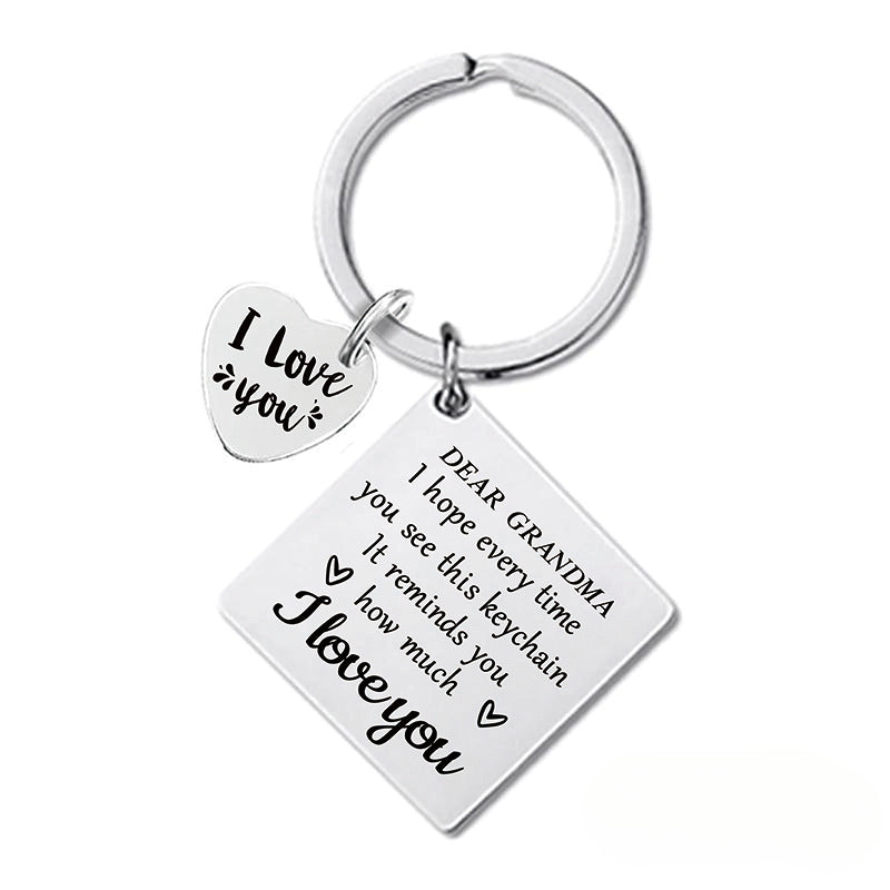 Wholesale Mother's Day Gift Metal Square Keychain ACC-KC-Ganggu006