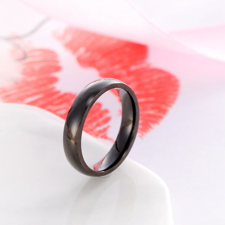 Wholesale 4mm inner and outer arc plate stainless steel glossy ring