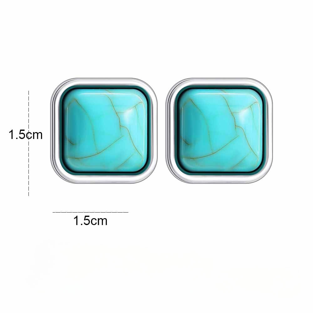 Wholesale Stainless Steel Vintage Turquoise Earrings ACC-ES-CY013