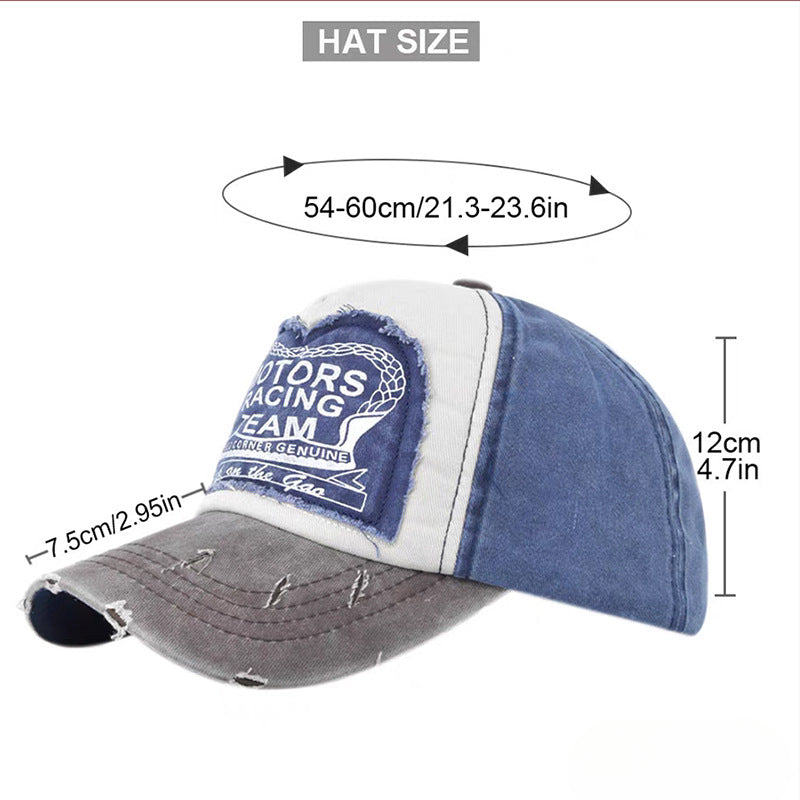 Wholesale Retro Large Head Hat Circumference Baseball Cap Soft Top Letter Patch Cap ACC-HT-RunXie001