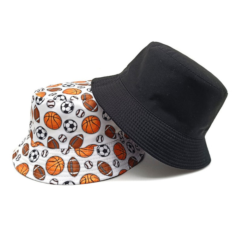 Wholesale Football Basketball Pattern Print Bucket Hat ACC-HT-ShunMa012