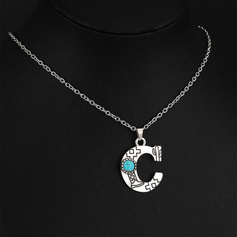 Wholesale Bourbon Mia Style English Letter Necklace ACC-NE-Yuj001