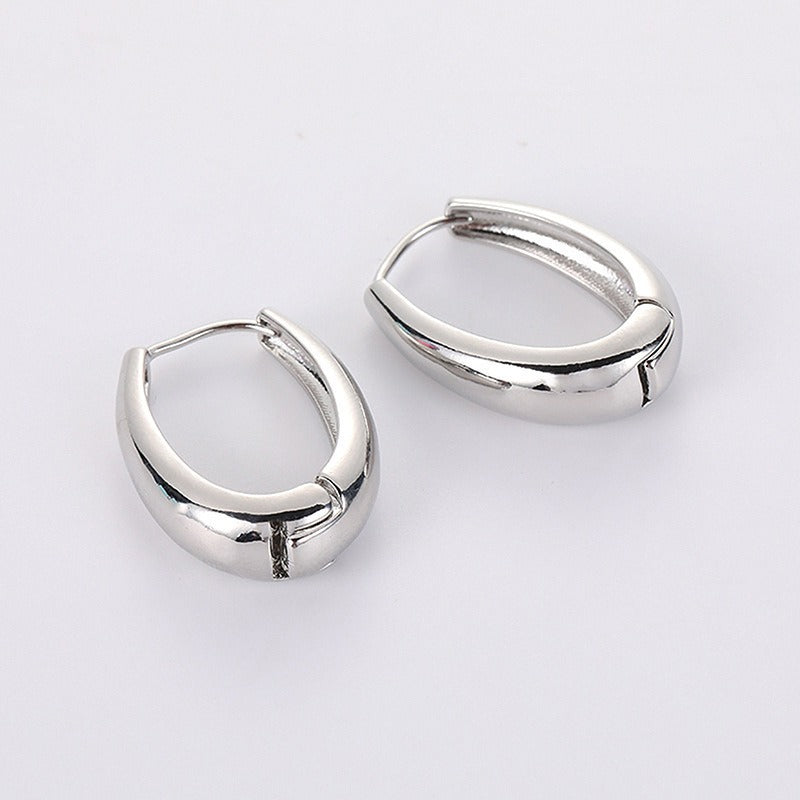 Wholesale Alloy Retro Simple Geometric Oval Earrings ACC-ES-ShaoYu001