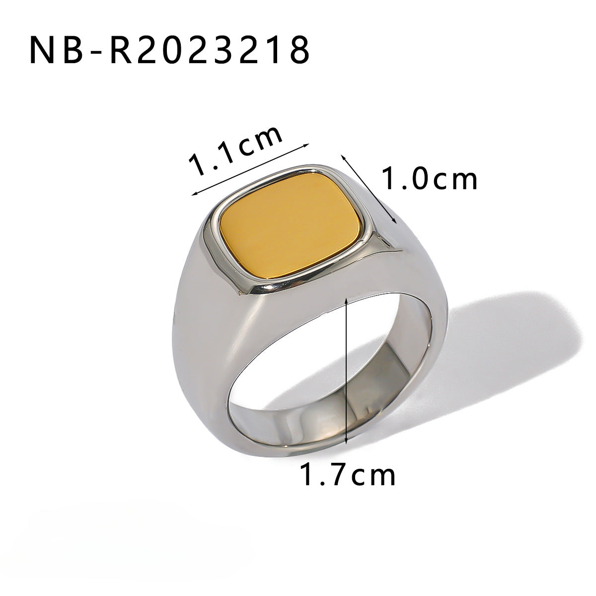 Wholesale Gold Steel Color Matching Cast Stainless Steel Plated 18k Gold Rings ACC-RS-XinY014