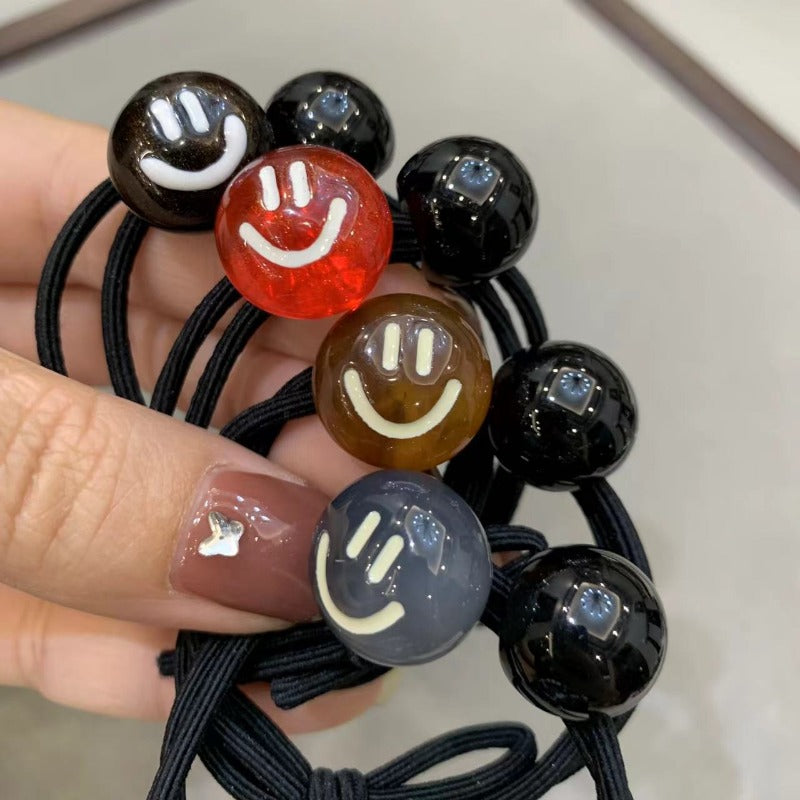 Wholesale Acetate Smiley Face Multicolor Hair Ties ACC-HS-Fanz001