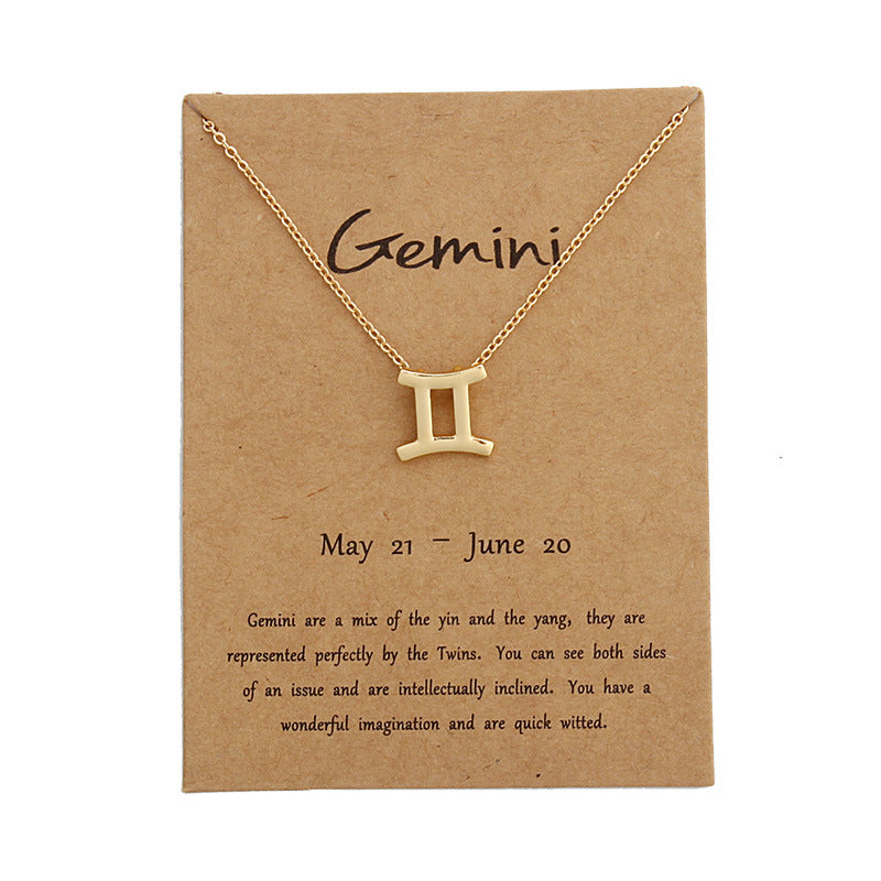 Wholesale Twelve constellations alloy pendant necklace jewelry Constellation Necklace