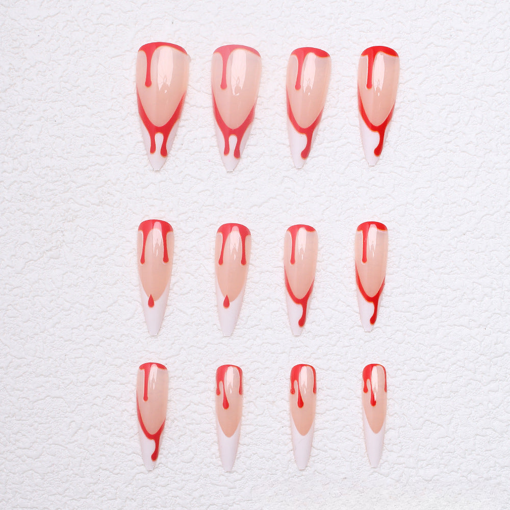 Wholesale 24 Pieces/box Halloween Press-on Nails Kits Nail Stickers ACC-NS-XingNai031