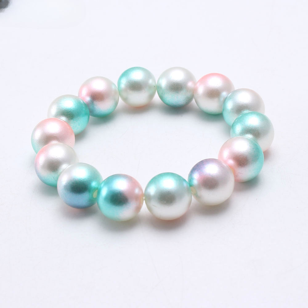Wholesale Colorful Acrylic Pearl Children's Beaded Bracelet ACC-BT-NiJia002