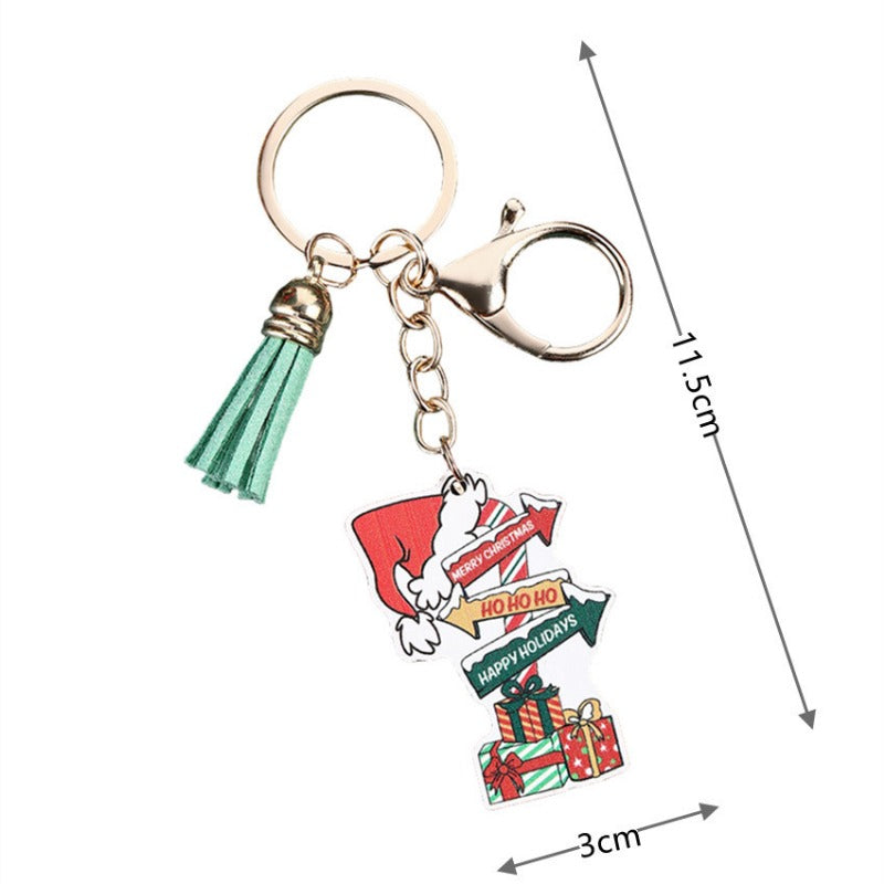 Wholesale Christmas Series Santa Claus Tassel Keychain ACC-KC-RongRui013