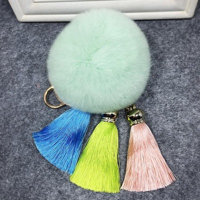 Wholesale Creative Tassel Wool Ball Keychains ACC-KC-GongZ032