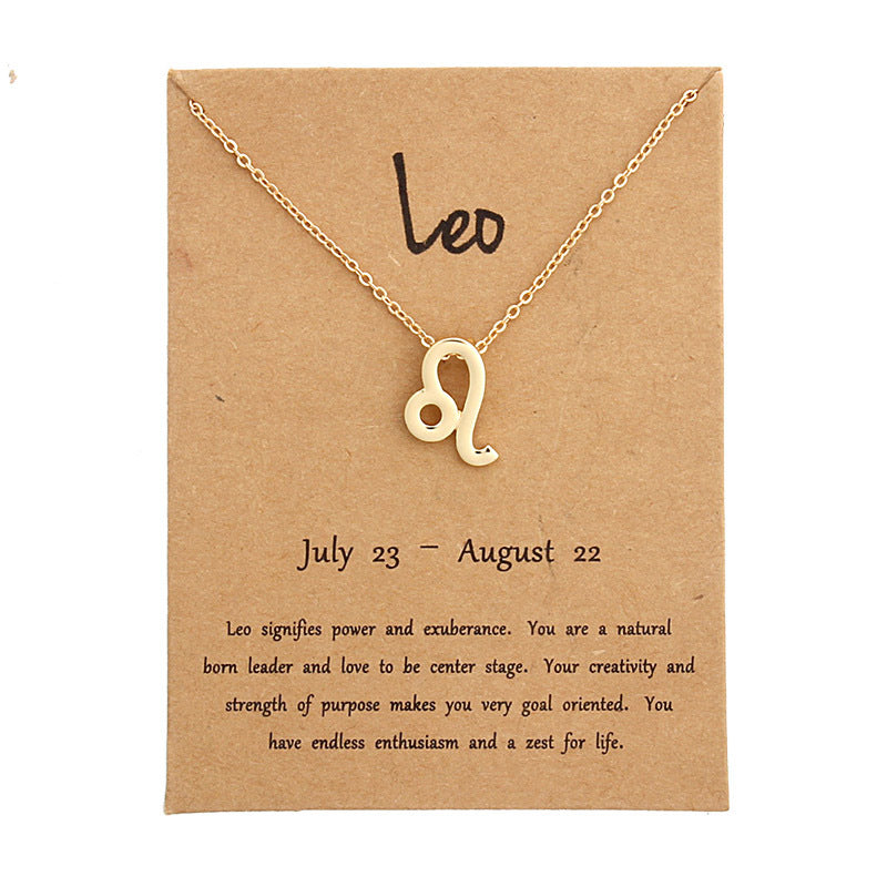 Wholesale Twelve constellations alloy pendant necklace jewelry Constellation Necklace