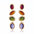 Wholesale Luxury Multicolor Gemstone Stud Earrings