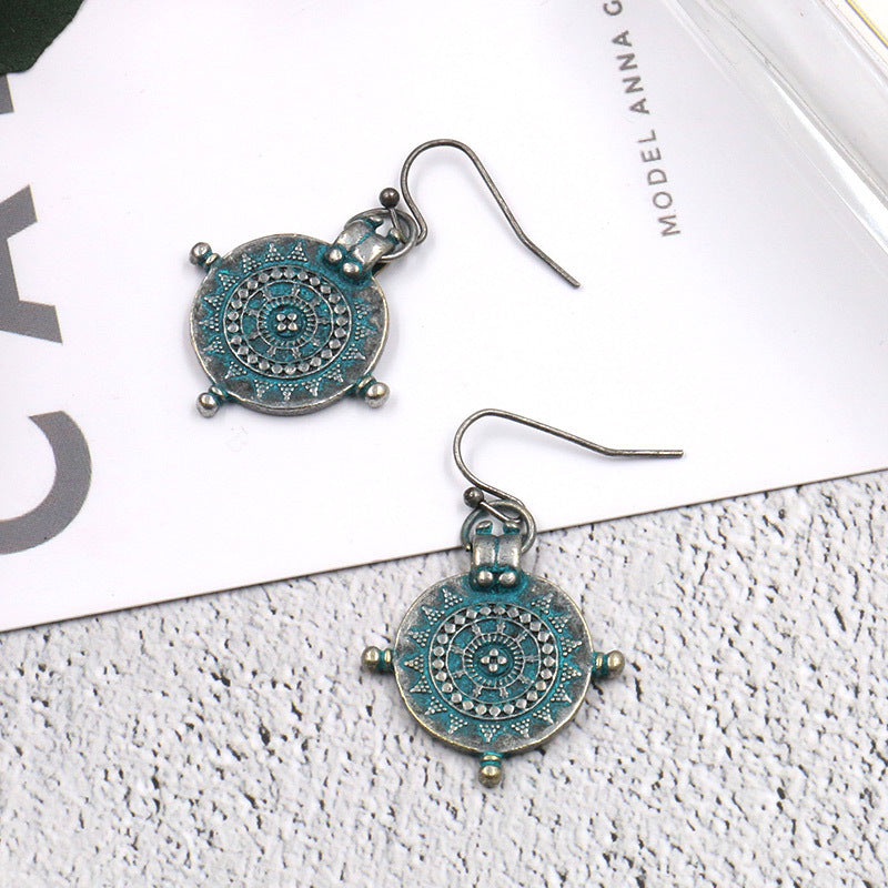 Wholesale Retro Alloy Earrings with Electroplating Fashion Accessory for Boutique Resale