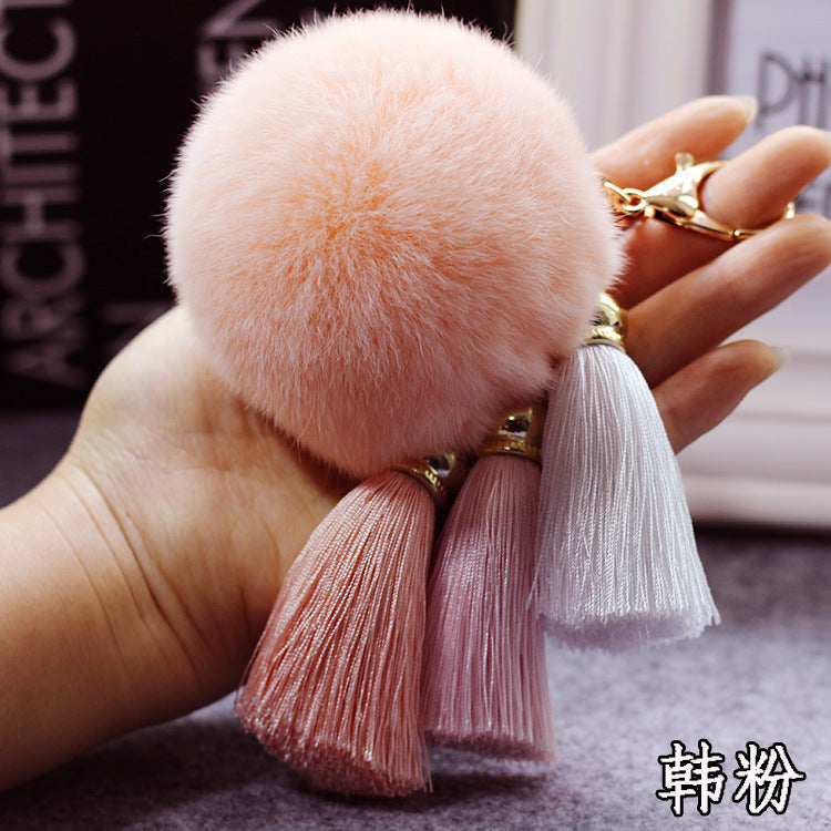 Wholesale Creative Tassel Wool Ball Keychains ACC-KC-GongZ032