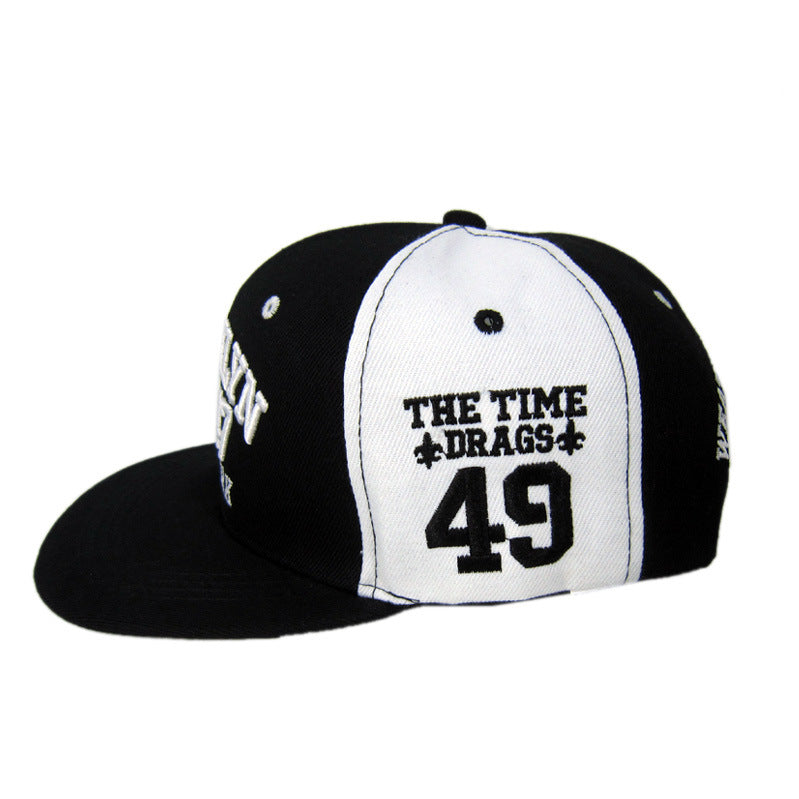 Wholesale Sun Hat Peaked Cap Black Flat Brim Baseball Cap ACC-HT-Huic009