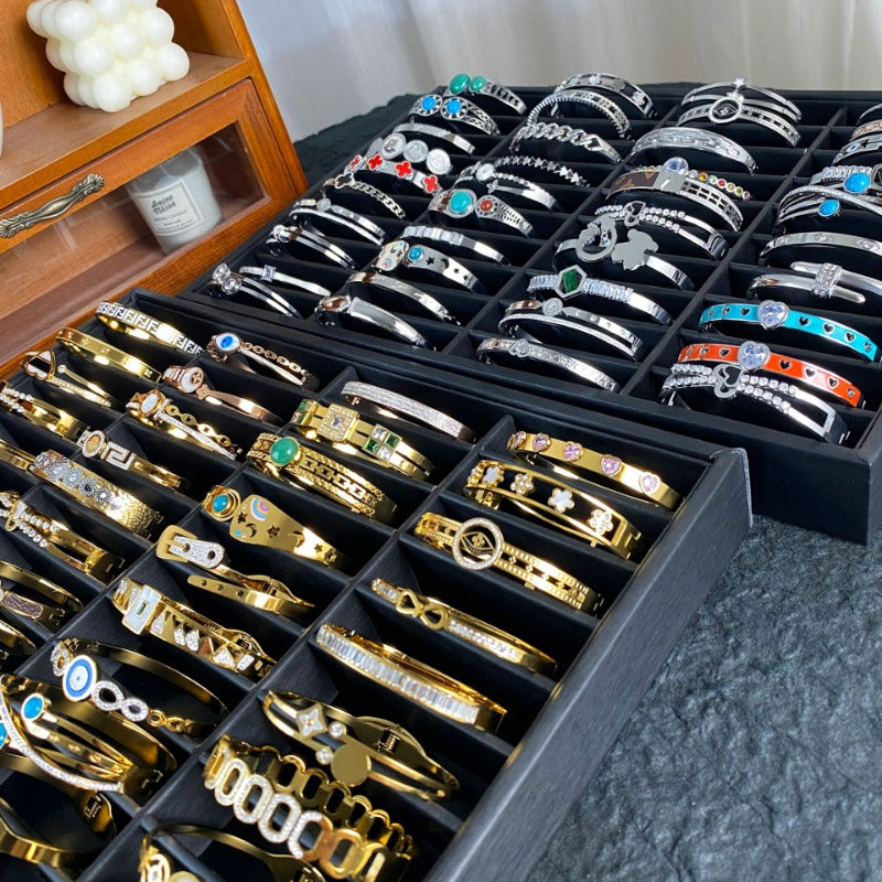 Wholesale Titanium Steel Plated 18K Gold High-end Luxury Bracelet ACC-BT-YuXun008