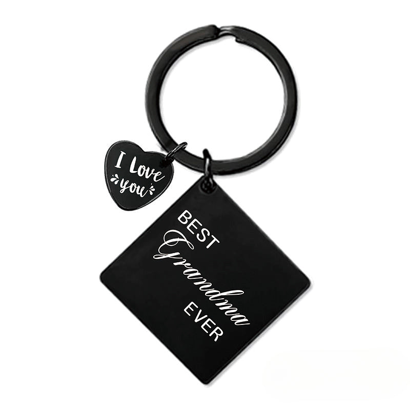 Wholesale Mother's Day Gift Metal Square Keychain ACC-KC-Ganggu006