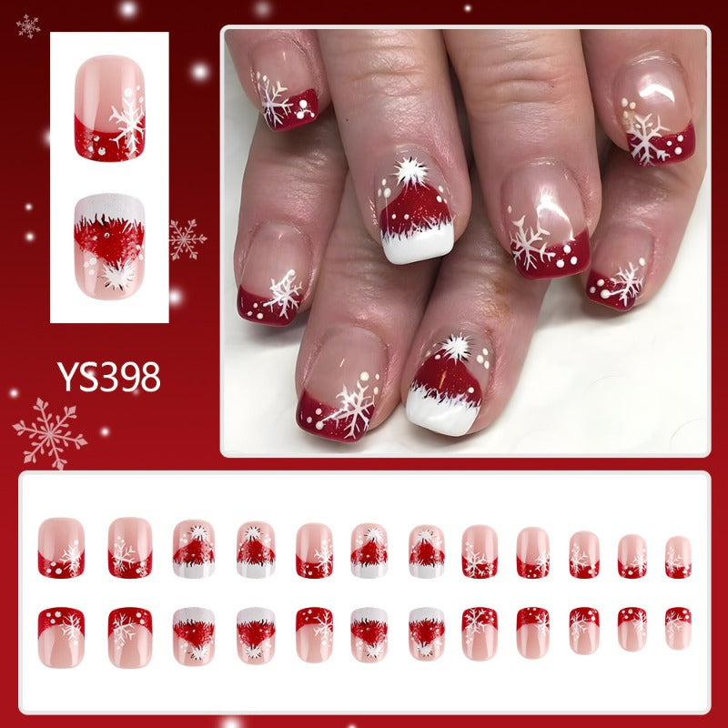 Wholesale 24 Pieces/box Christmas Canes Nails Kits Nail Stickers ACC-NS-MiKe006