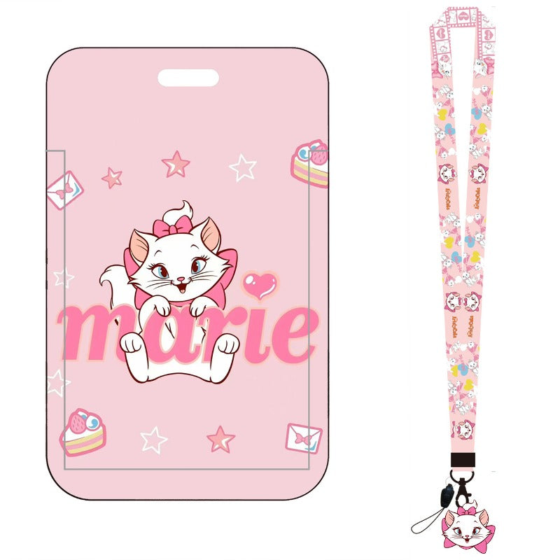 Wholesale Cartoon Children Cat Card Holder Style Long Lanyard Keychain ACCVIP-KC-AShi001