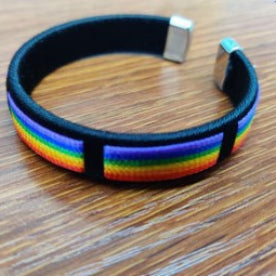 Wholesale LGBT Six Color Thread Braided Rainbow Bracelet LOVE Color Rope Heart Bracelets ACC-BT-Guangg003