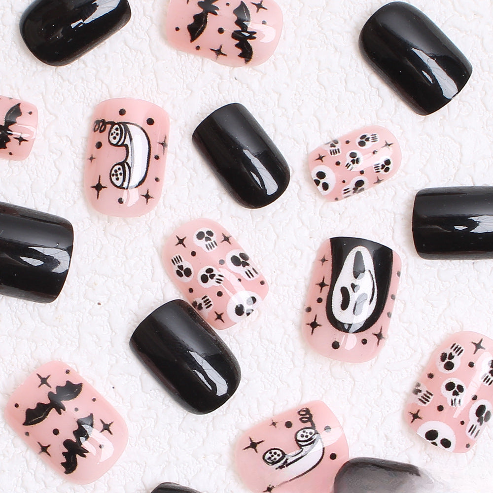 Wholesale Halloween 24 Pieces/box Press-on Nails Kits Nail Stickers ACC-NS-XingNai015