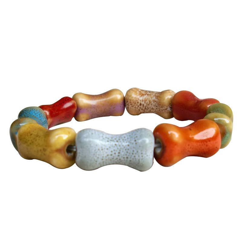 Wholesale Ceramic Glaze Porcelain Bead Bracelet ACC-BT-YXH006