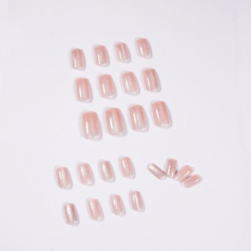 Wholesale 24 Pieces/box Pink Cat Eye Nails Kits Nail Stickers ACC-NS-LeFan189