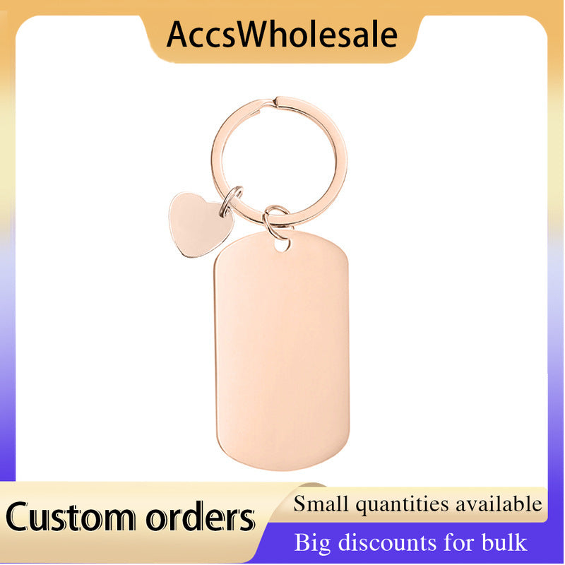 Custom Keychain with Laser Engraved Text or Logo - Multi-color Metal Keychain with Laser Engraved Text or Logo