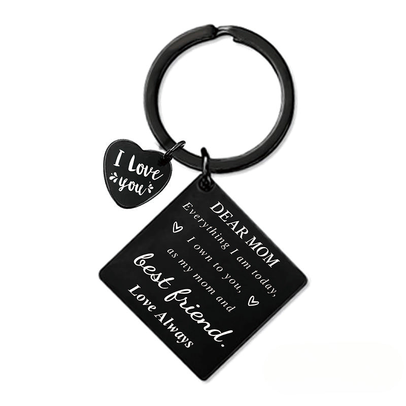 Wholesale Mother's Day Gift Metal Square Keychain ACC-KC-Ganggu006