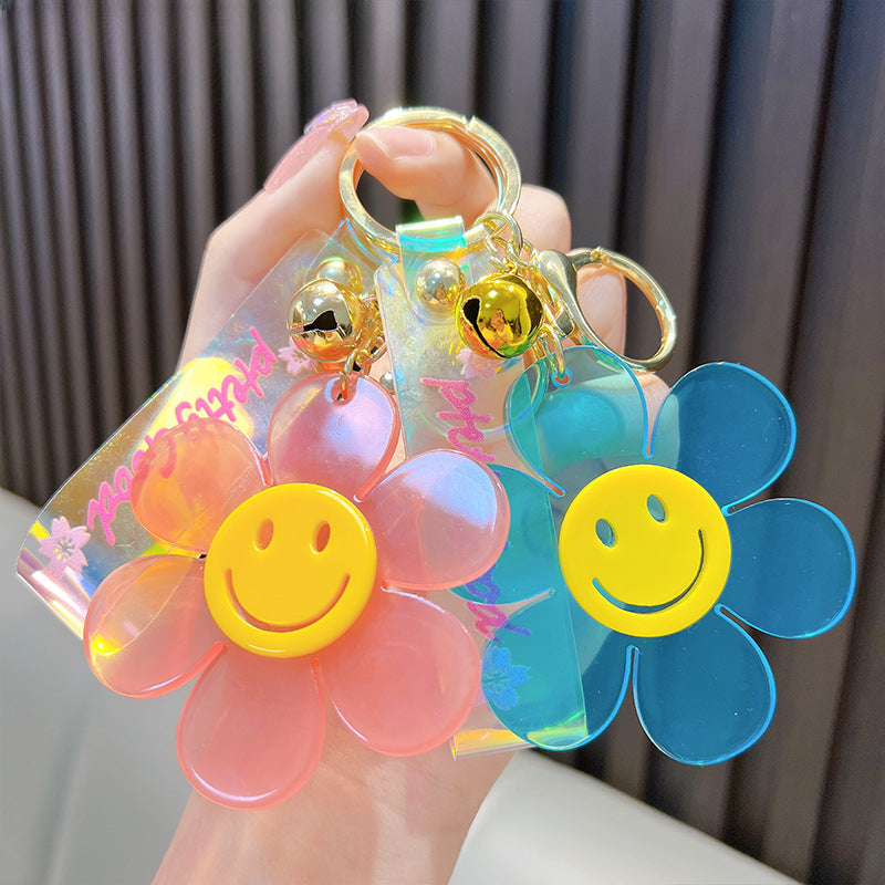Wholesale Creative Colorful Smiley Face Acrylic Keychains ACC-KC-WoAn015