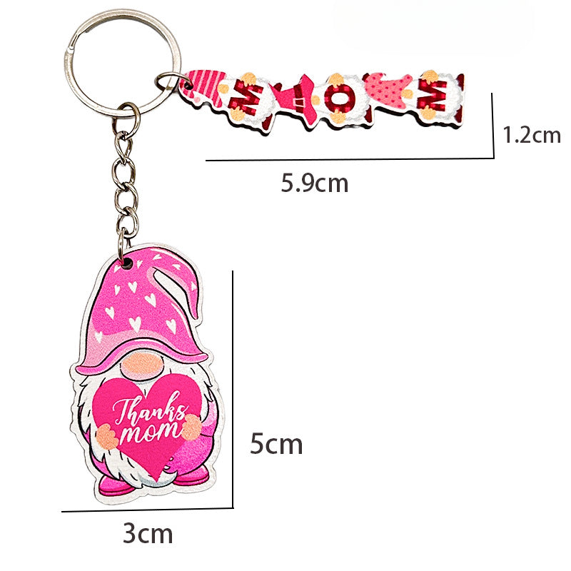 Wholesale Mother's Day Pink MOM Keychain ACC-KC-TuoYi007