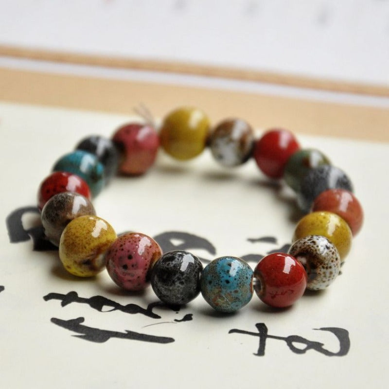 Wholesale Ceramic Glaze Porcelain Bead Bracelet ACC-BT-YXH006
