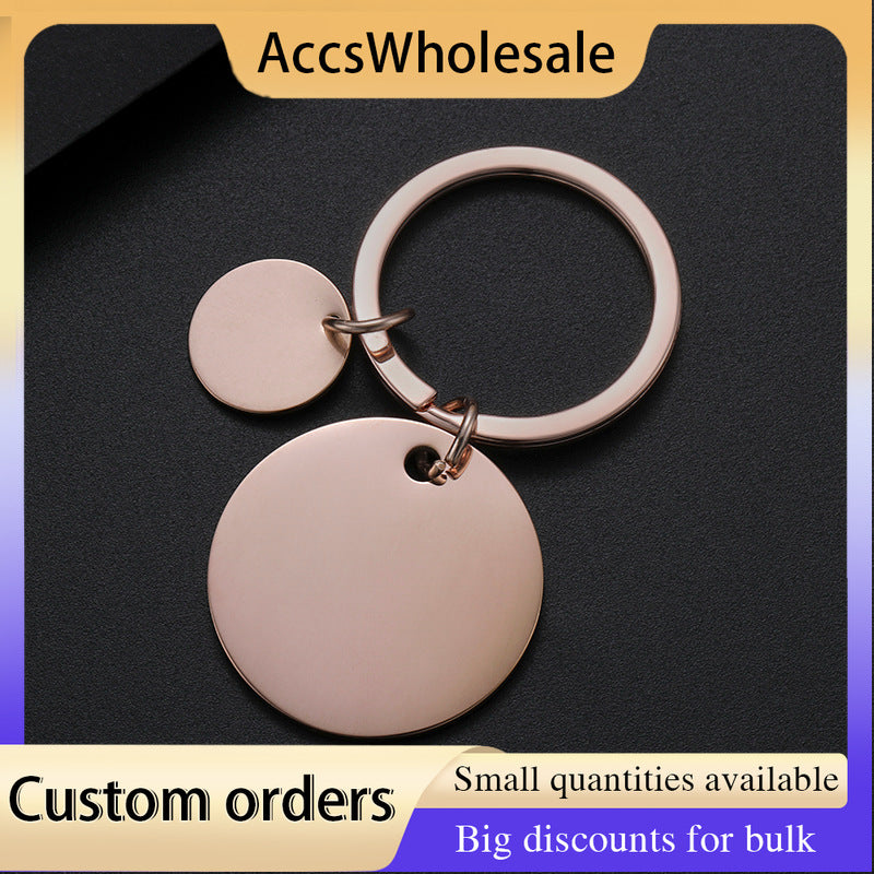 Custom Keychain with Laser Engraved Text or Logo - Multi-color Metal Keychain with Charms