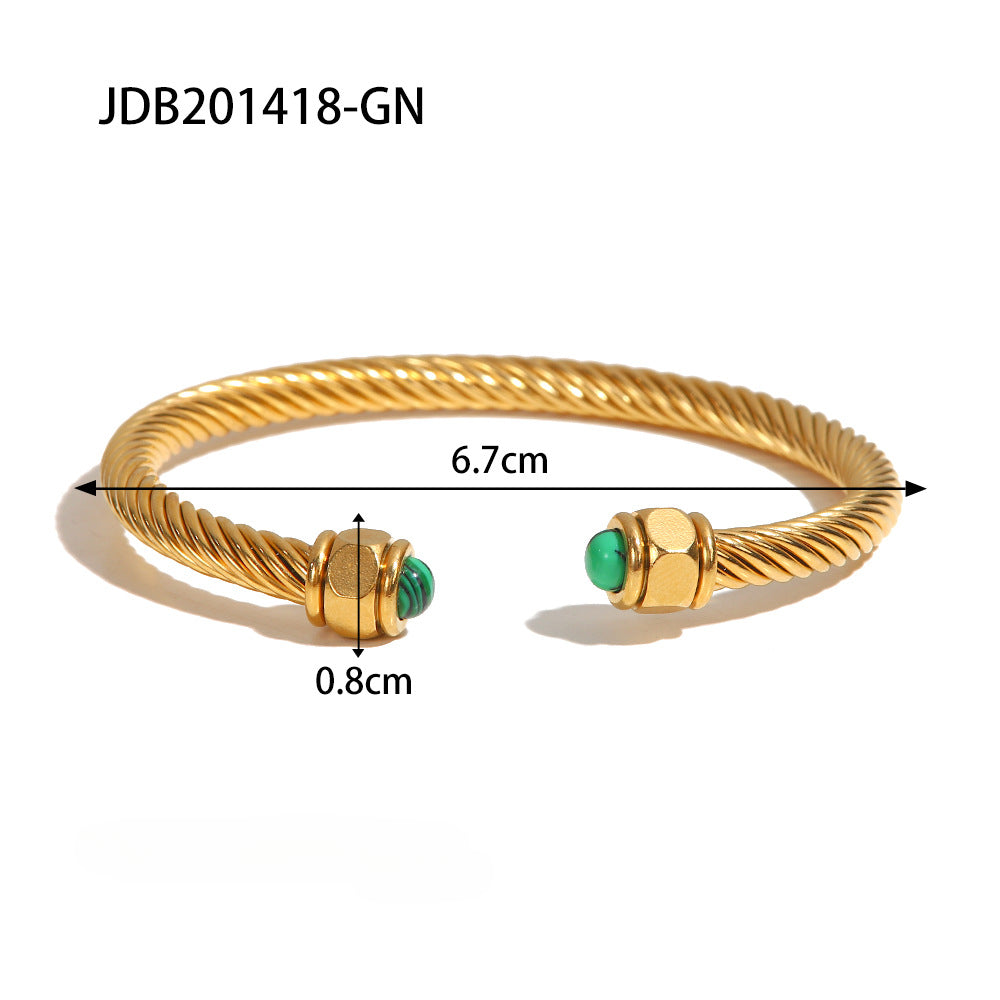 Wholesale C Shape Stainless Steel Bracelets ACC-BT-JD005