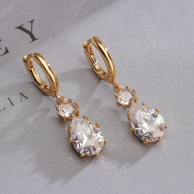 Wholesale Zircon Geometric Earrings ACC-ES-AG006