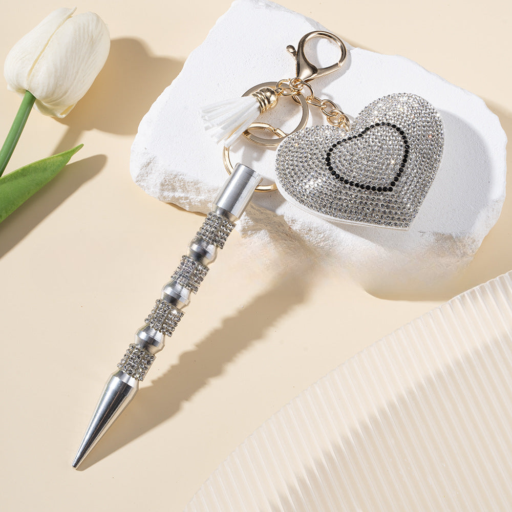 Wholesale Heart Shaped Diamond Metal Keychains ACC-KC-ZhiYa056