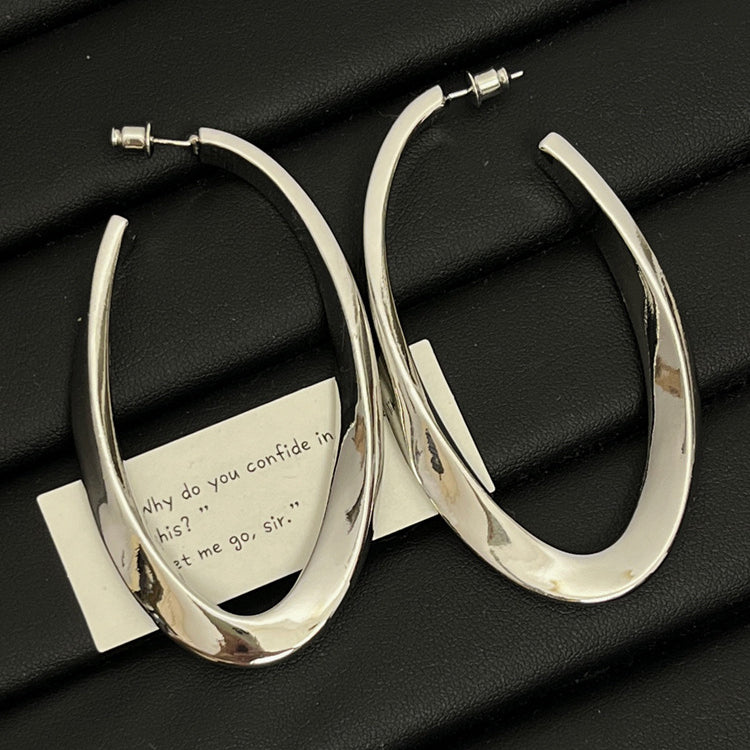 Wholesale Vintage Exaggerated Geometric Oval Large Circle Earrings Statemente Earrings ACC-ES-SZL001