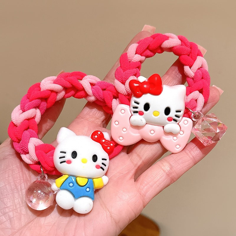 Wholesale Cartoon Cute Kitten Braided Hair Rope ACC-HS-Huidi034