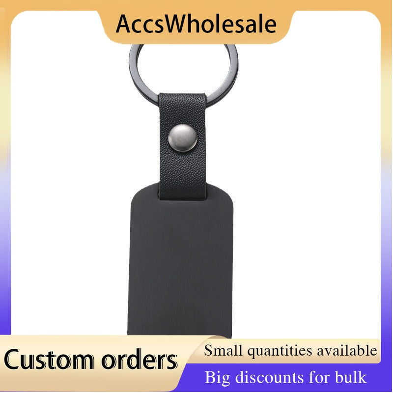 Custom Keychains with Laser Engraved Text or Logo - Rectangular Metal Keychains