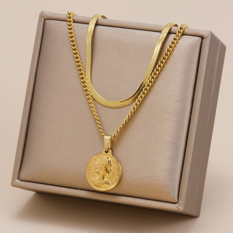 Wholesale Double Layer Cuban Necklace ACC-NE-FeiLing005