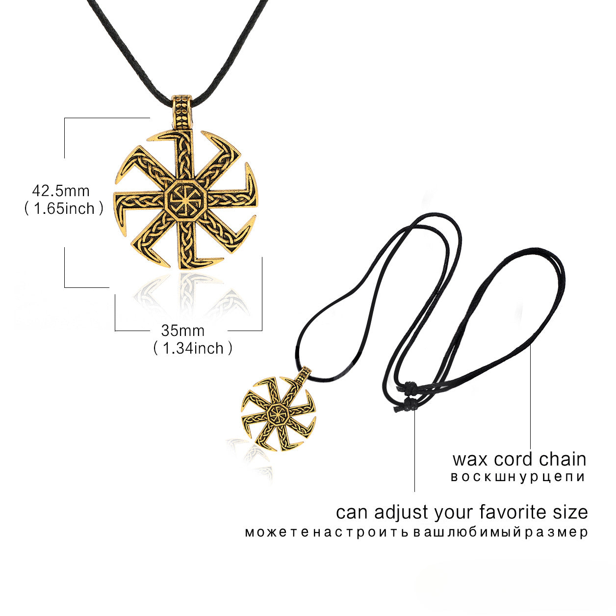 Wholesale Men's Slavic Pendant Alloy Necklace ACC-NE-GeXiang009