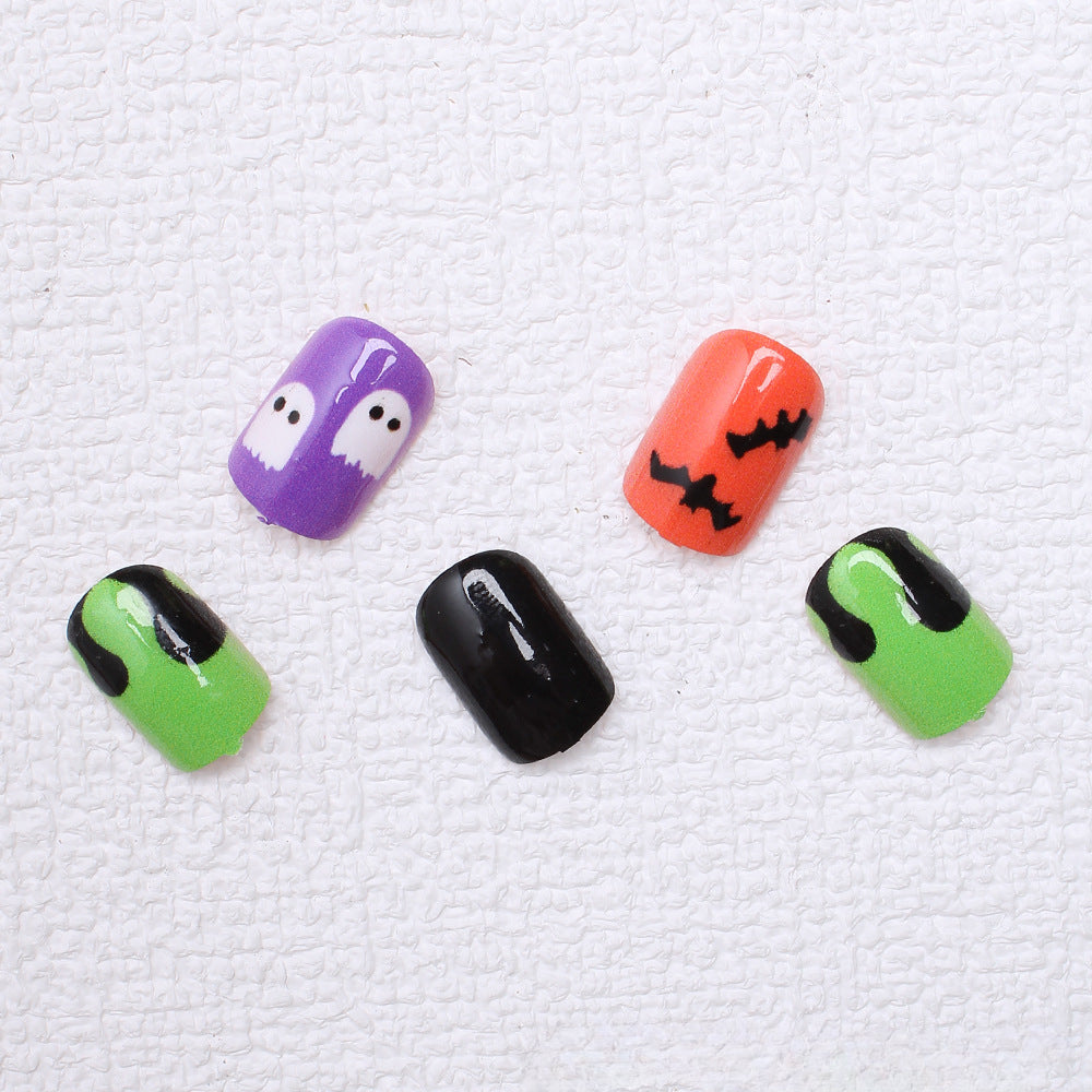 Wholesale 24 Pieces/box Halloween Press-on Nails Kits Nail Stickers ACC-NS-XingNai033