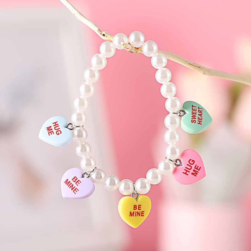 Wholesale Valentine's Day Love Pearl Beaded Stretch Bracelet ACC-BT-zhiyu004