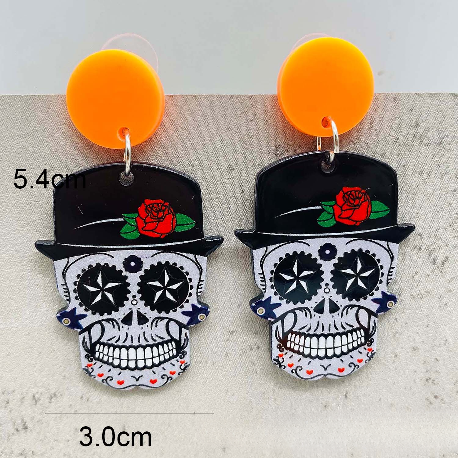 Wholesale Halloween Spider Skull Pumpkin Acrylic Earrings ACC-ES-ChenY023