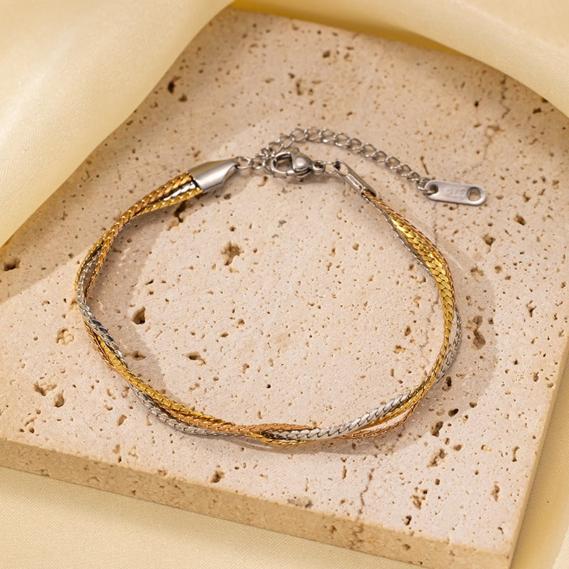 Wholesale Stainless Steel Gold Bracelet ACC-BT-QiYun005