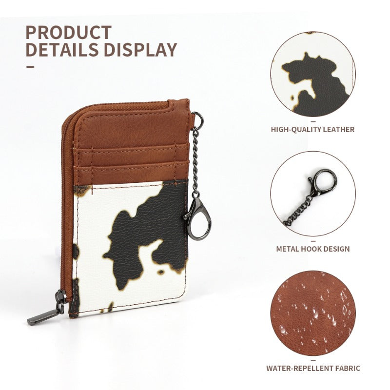 Wholesale Western Style Cow Pattern Coin Purse Keychain ACC-KC-BCXA001