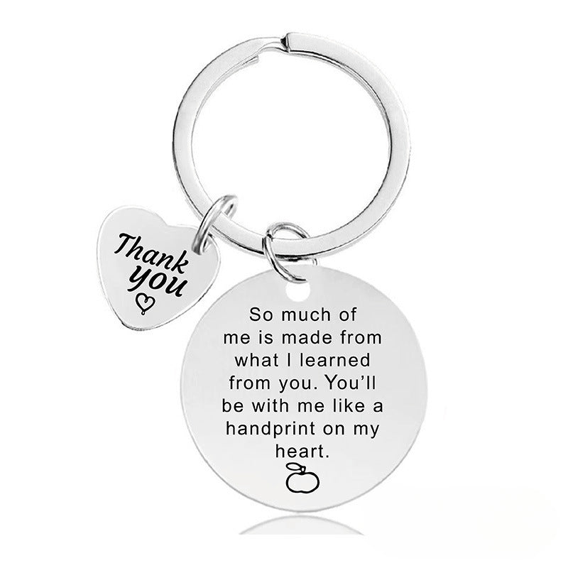 Wholesale Teacher's Day Gift Stainless Steel Engraved Keychain ACC-KC-Ganggu002