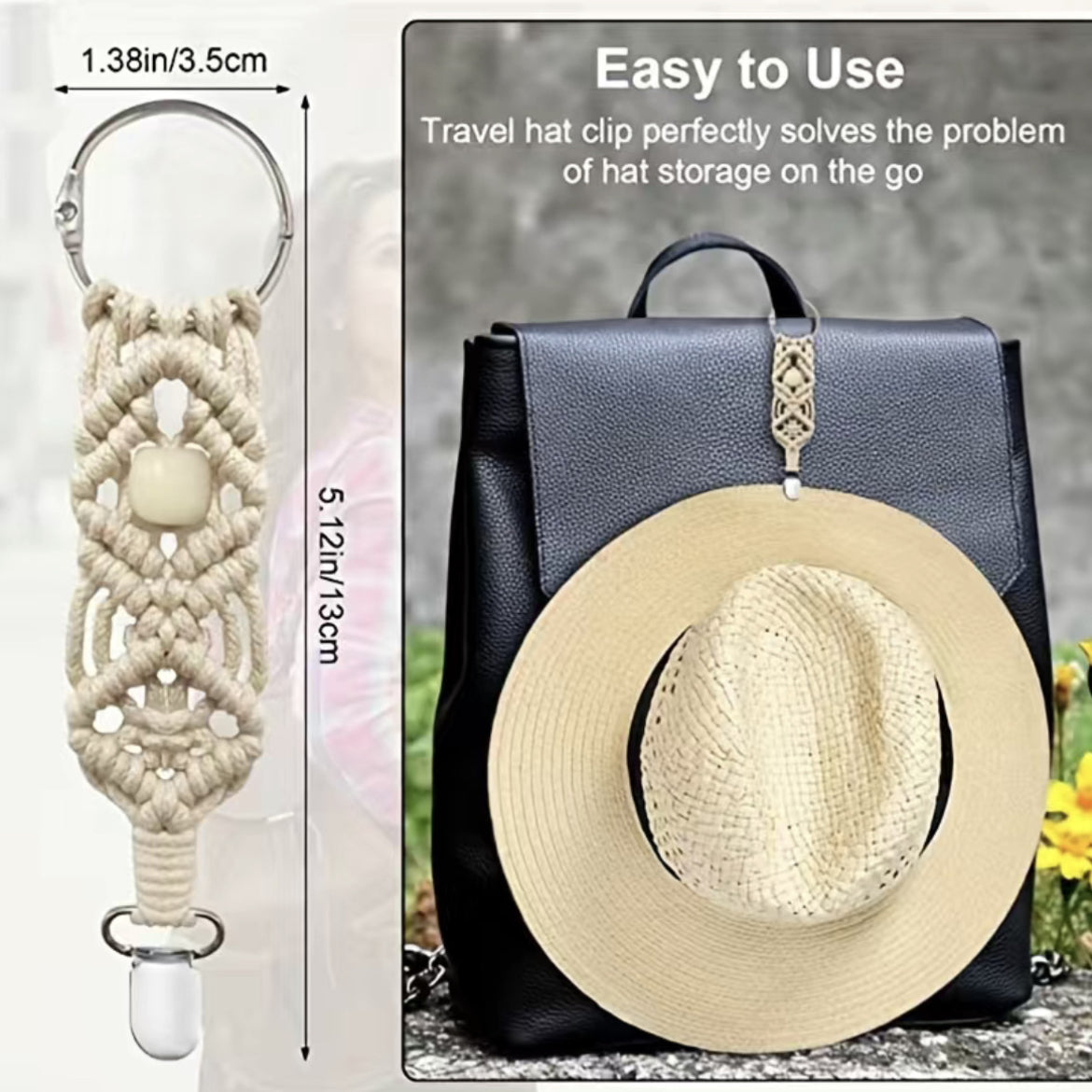 Wholesale Travel Hat Clip Outdoor Backpack Luggage Storage Clip Multipurpose Straw Hat ACC-HP-BangNi003